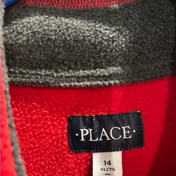 Children's place fleece pullover boys size 14 xl red - Picture 2 of 3